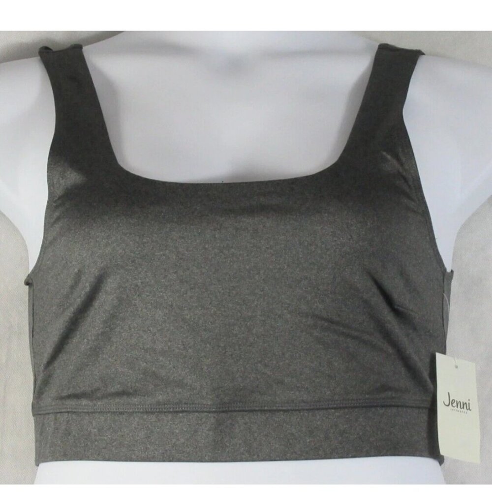 Jenni Women's Square-Neck Bralette, Harbor Dark Gray, XL